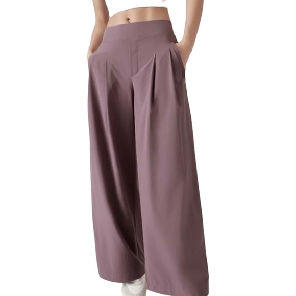 Athleta Pants - Athleta Brooklyn Heights Wide Leg Pant Damask Mauve 18